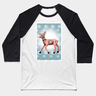 Blue reindeer xmas Baseball T-Shirt